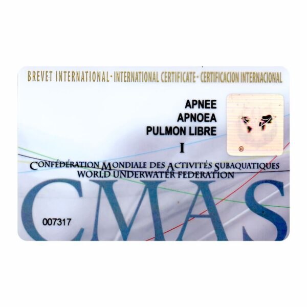 Brevet de apneista nível 1 - PRODUTO INDISPONÍVEL POR MOTIVOS TÉCNICOS