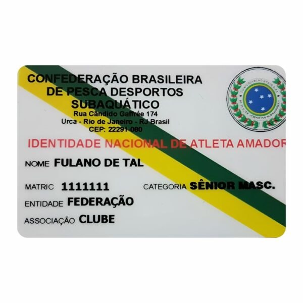 Carteira de atleta sênior masculino a partir 60 anos completos - Atualização por idade