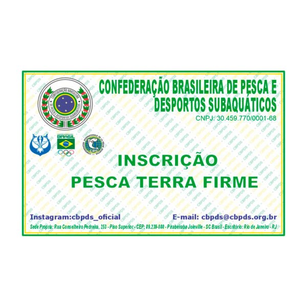 Inscrição Pesca Terra Firme